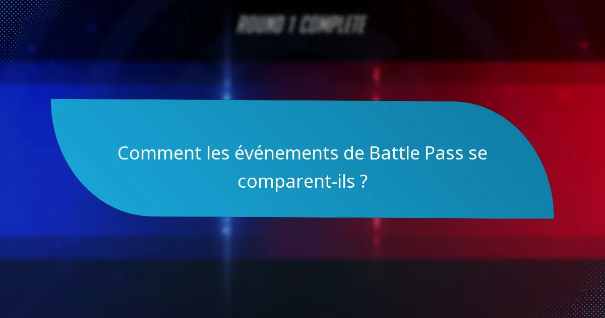 Qu’est-ce que les événements de Battle Pass saisonniers ?